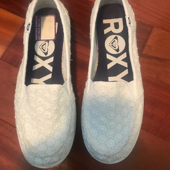 roxy white slip on shoes